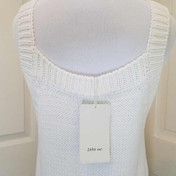 ZARA KNIT V-NECK SLEEVELESS TUNIC - Picture 4 of 7